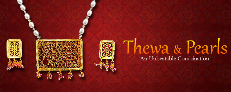 Pearl and Thewa Jewellery – Rajasthani Design Pearl and Thewa Jewellery - Rajasthani Design
