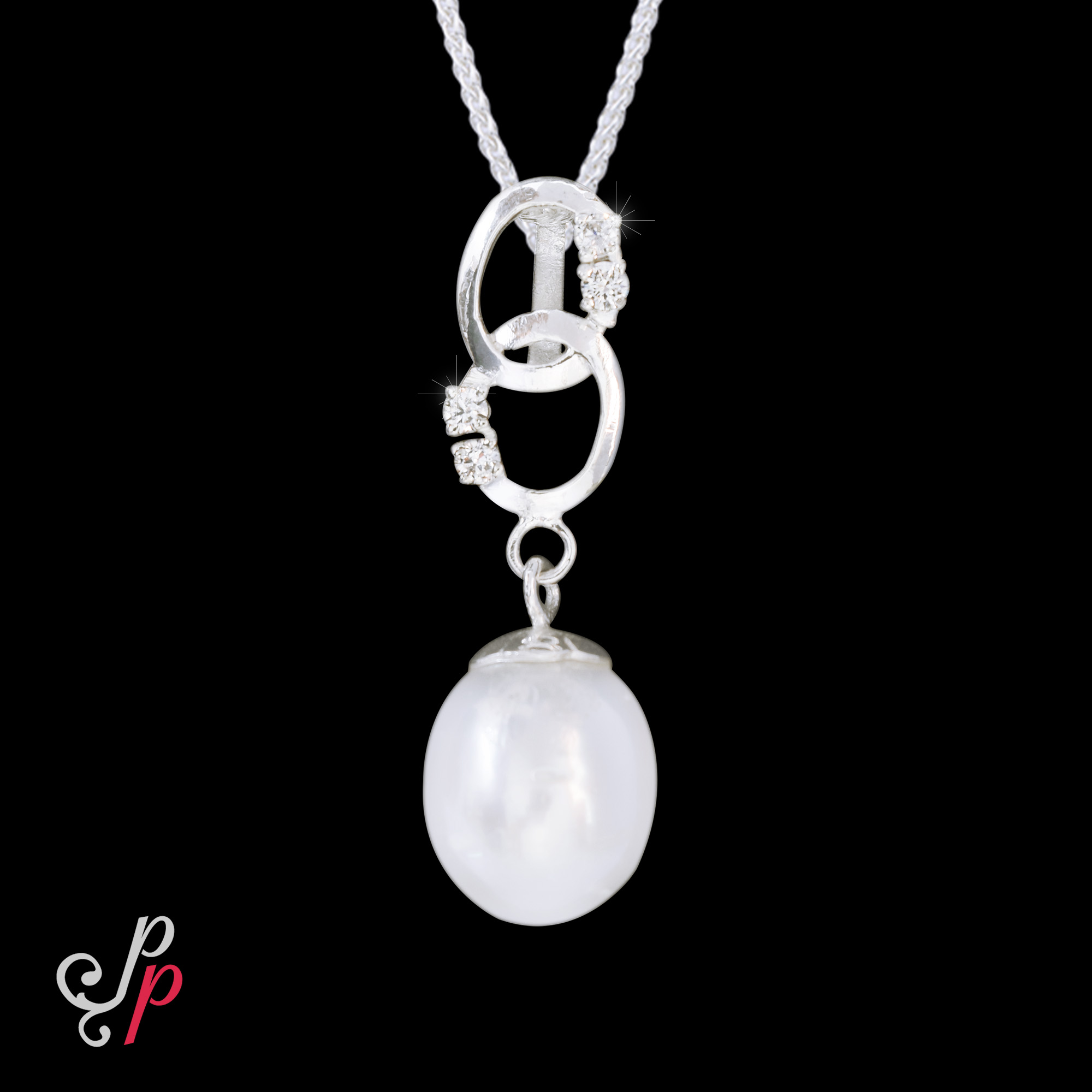 Beautiful Pearl Drop Pendant in South Sea Pearl and 925 Sterling Silver
