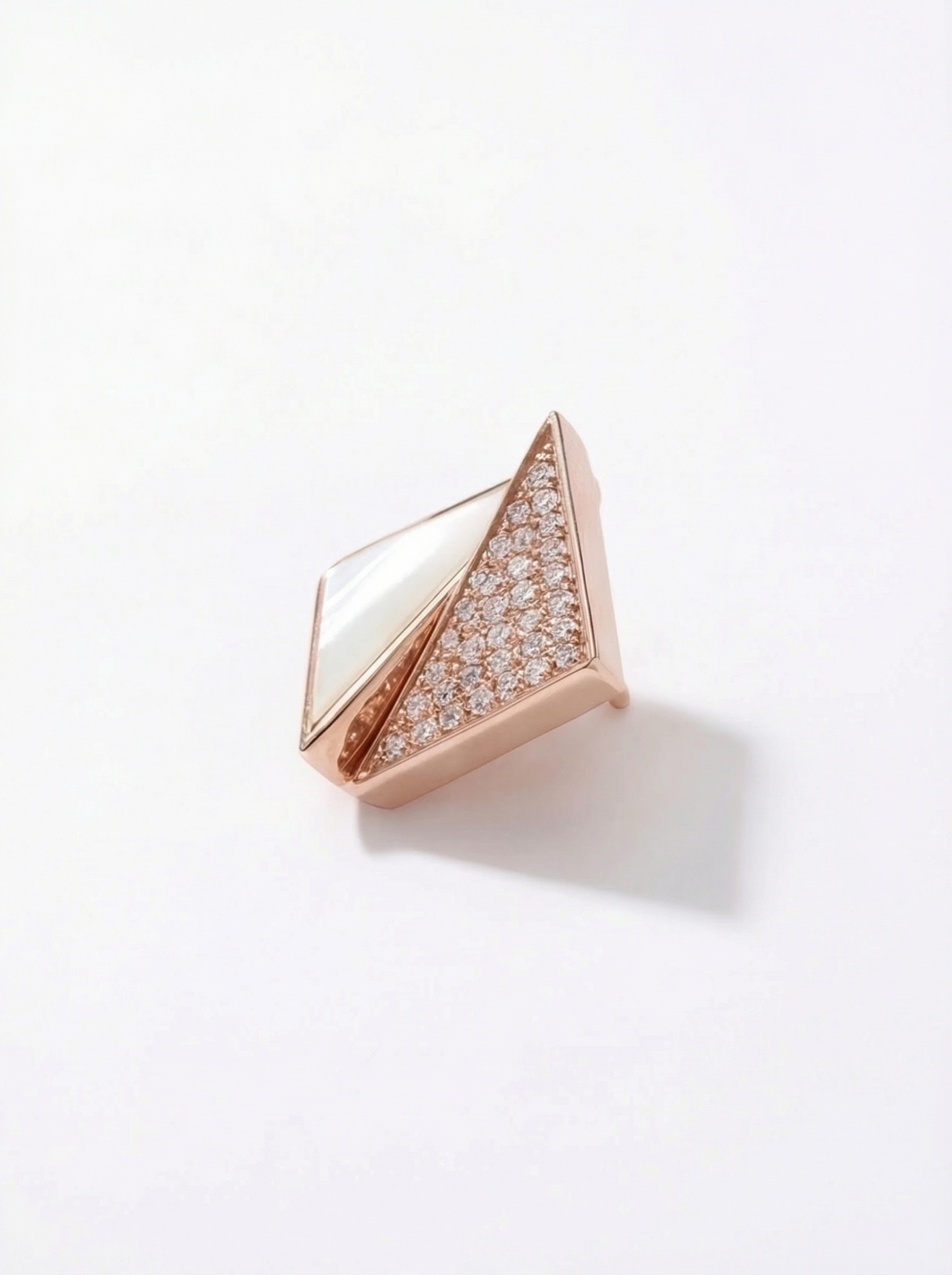 The Facet Set — Mother of Pearl Pendant & Earrings - Image 4