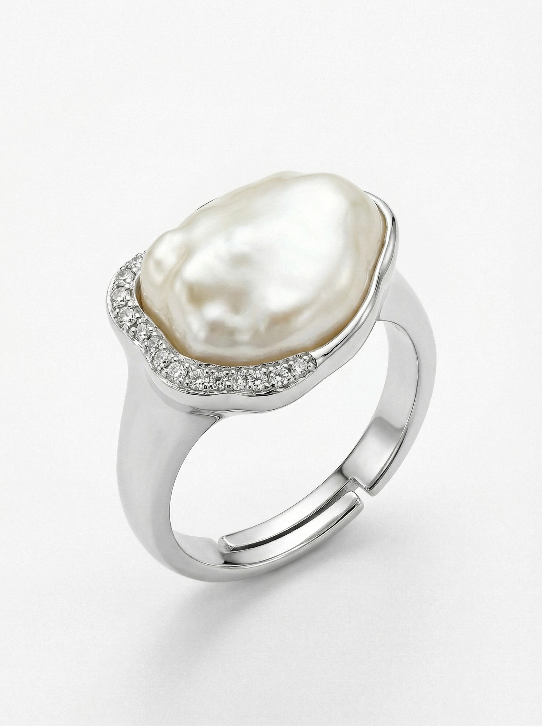 The Ivory Cloud Ring - Upright View