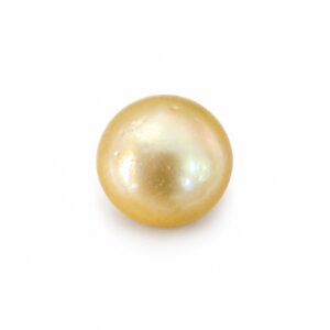 4.185 carat golden South Sea pearl, 8.1mm round, AAA quality, natural undyed colour - Pure Pearls