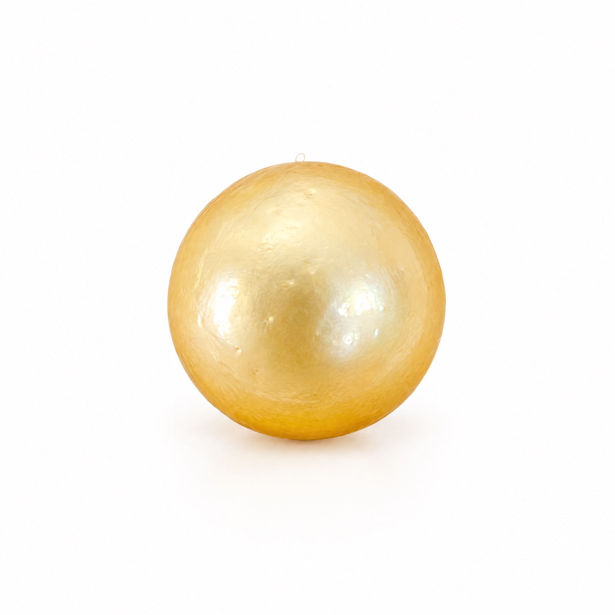 4.395 carat golden South Sea pearl, 8.3mm round, AAA quality, natural undyed colour - Pure Pearls