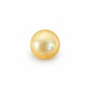 5.875 carat golden South Sea pearl, 9.3mm round, AA quality, natural undyed colour - Pure Pearls