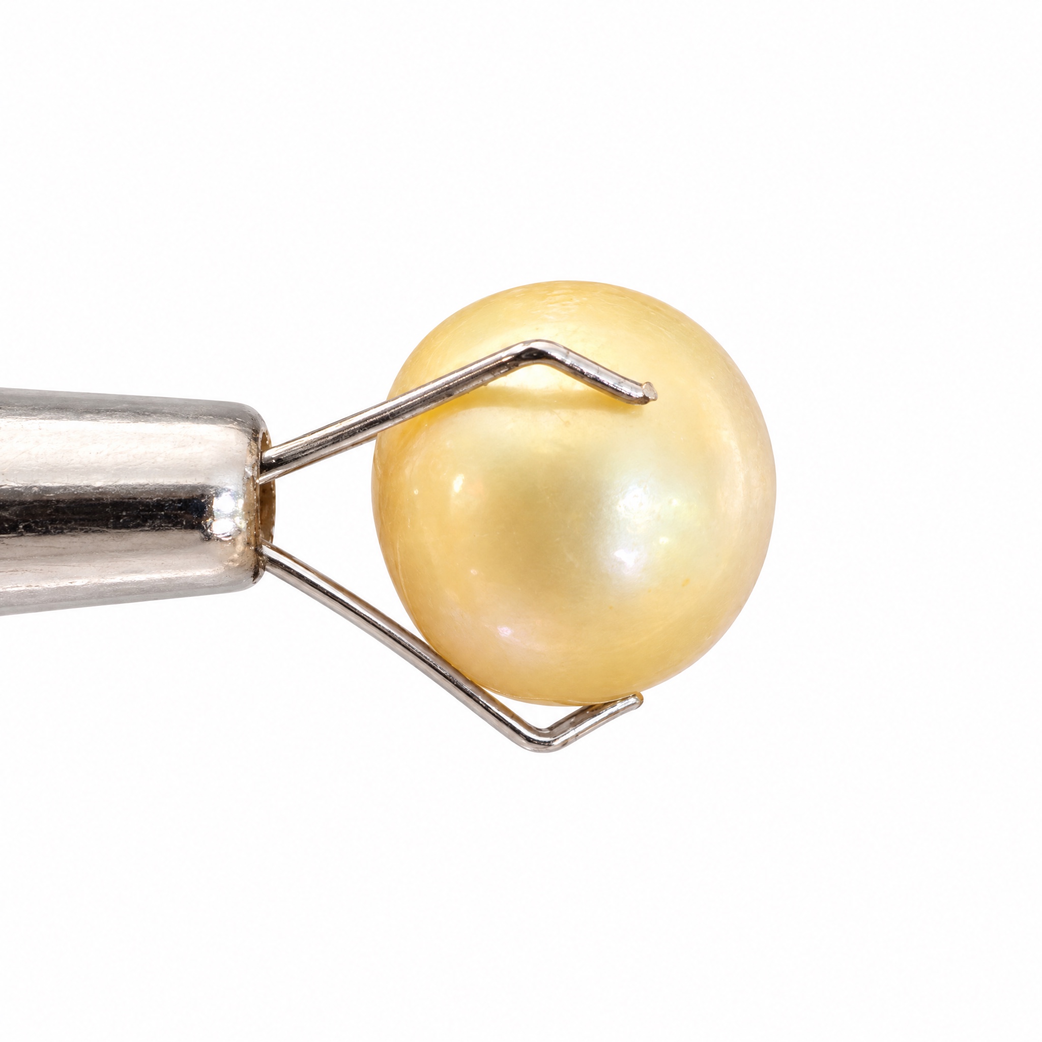 5.615 carat golden South Sea pearl, 9.3mm semi-round, AAA quality, natural undyed colour - Pure Pearls