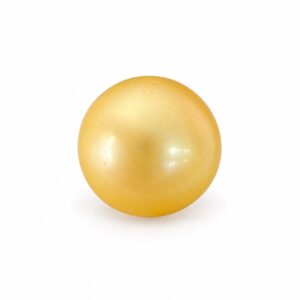6.085 carat golden South Sea pearl, 9.4mm round, AAA quality, natural undyed colour - Pure Pearls