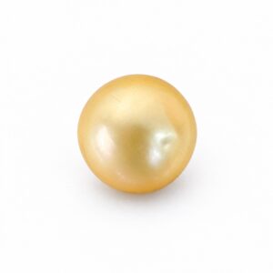 6.5 carat golden South Sea pearl, 9.5mm round, AAA quality, natural undyed colour - Pure Pearls
