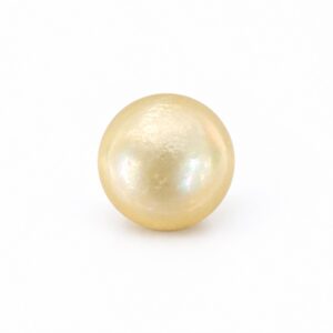 6.04 carat golden South Sea pearl, 9.5mm round, AAA quality, natural undyed colour - Pure Pearls
