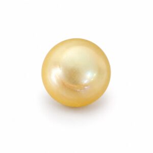 5.935 carat golden South Sea pearl, 9.5mm semi-round, AA quality, natural undyed colour - Pure Pearls