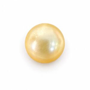 6.475 carat golden South Sea pearl, 9.7mm round, AAA quality, natural undyed colour - Pure Pearls