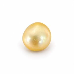 6.41 carat golden South Sea pearl, 9.7mm semi-round, AAA quality, natural undyed colour - Pure Pearls