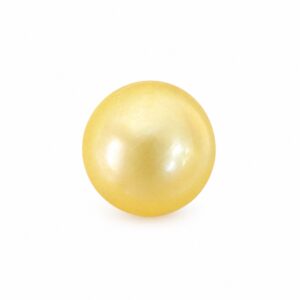 7.645 carat golden South Sea pearl, 10mm round, AAA quality, natural undyed colour - Pure Pearls