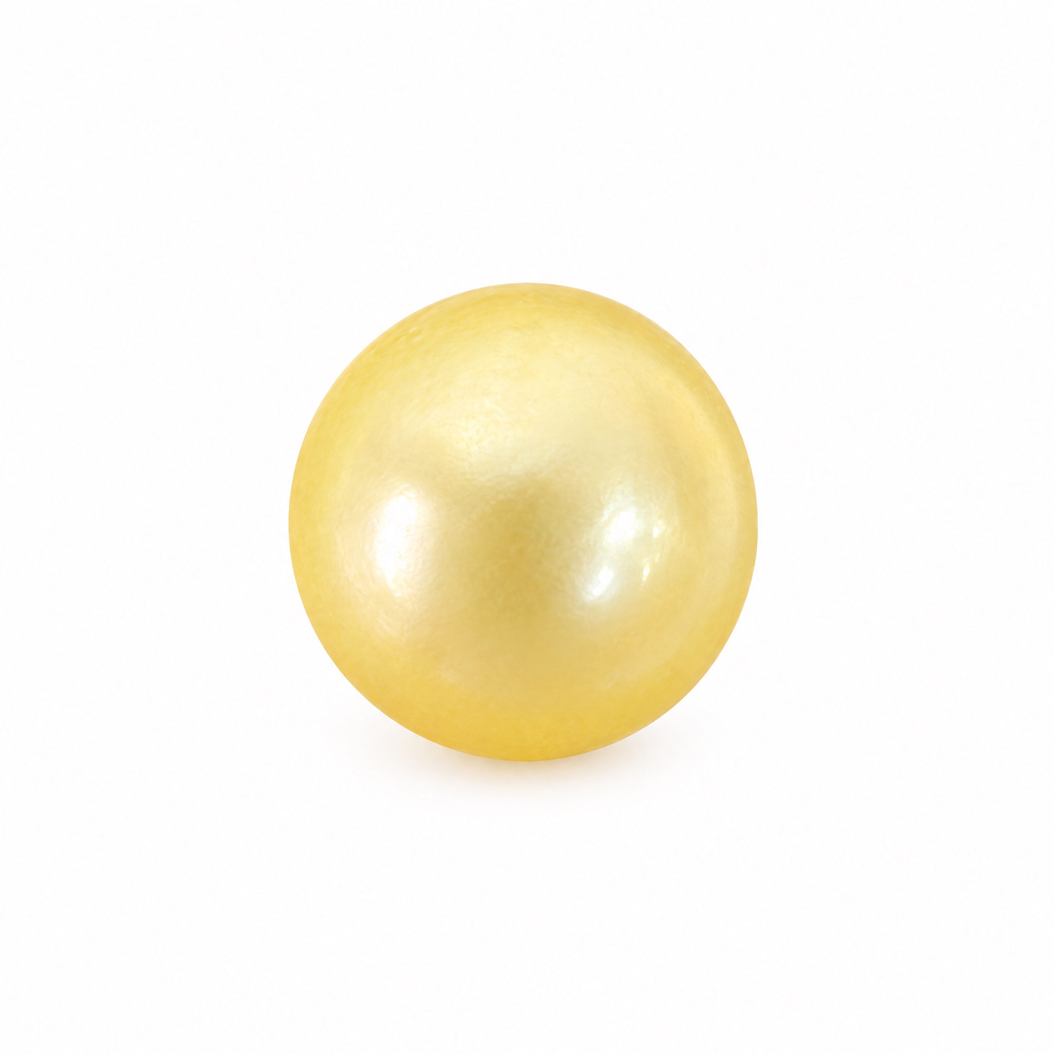 7.645 carat golden South Sea pearl, 10mm round, AAA quality, natural undyed colour - Pure Pearls