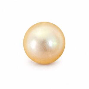 6.56 carat golden South Sea pearl, 10mm semi-round, AAA quality, natural undyed colour - Pure Pearls