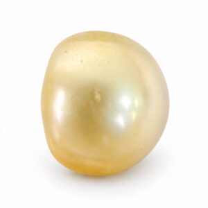 6.695 carat golden South Sea pearl, 10mm semi-round, AAA quality, natural undyed colour - Pure Pearls