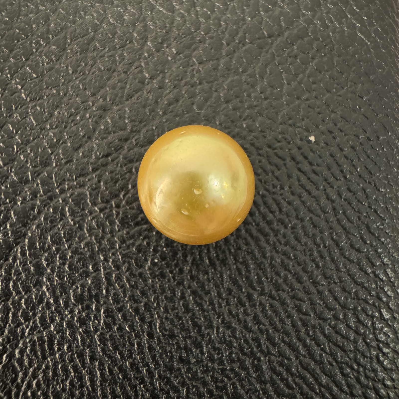 Second view of a 10.3mm golden South Sea loose pearl showing lustre and surface - Pure Pearls
