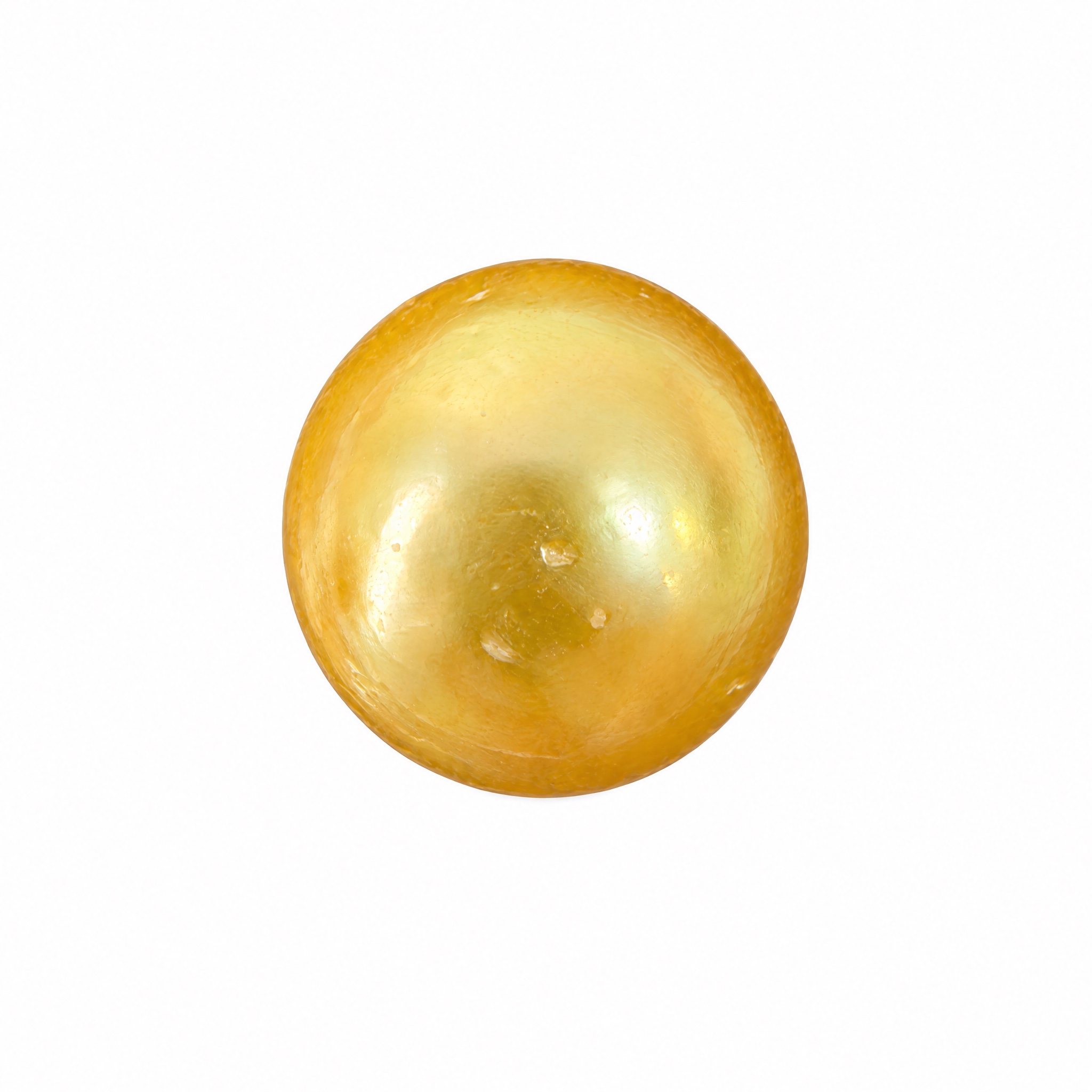 6.603 carat golden South Sea pearl, 10.3mm round, AA quality, natural undyed colour - Pure Pearls