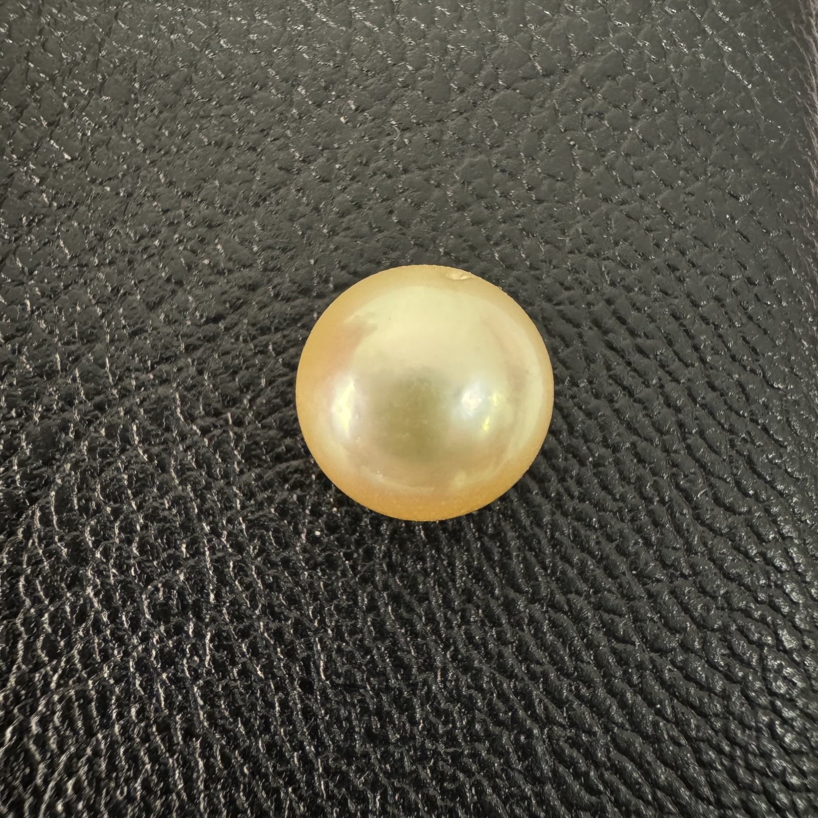 Second view of a 10.3mm golden South Sea loose pearl showing lustre and surface - Pure Pearls