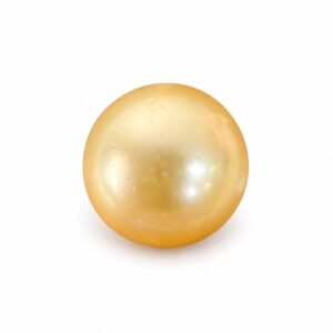 8.94 carat golden South Sea pearl, 10.7mm round, AAA quality, natural undyed colour - Pure Pearls