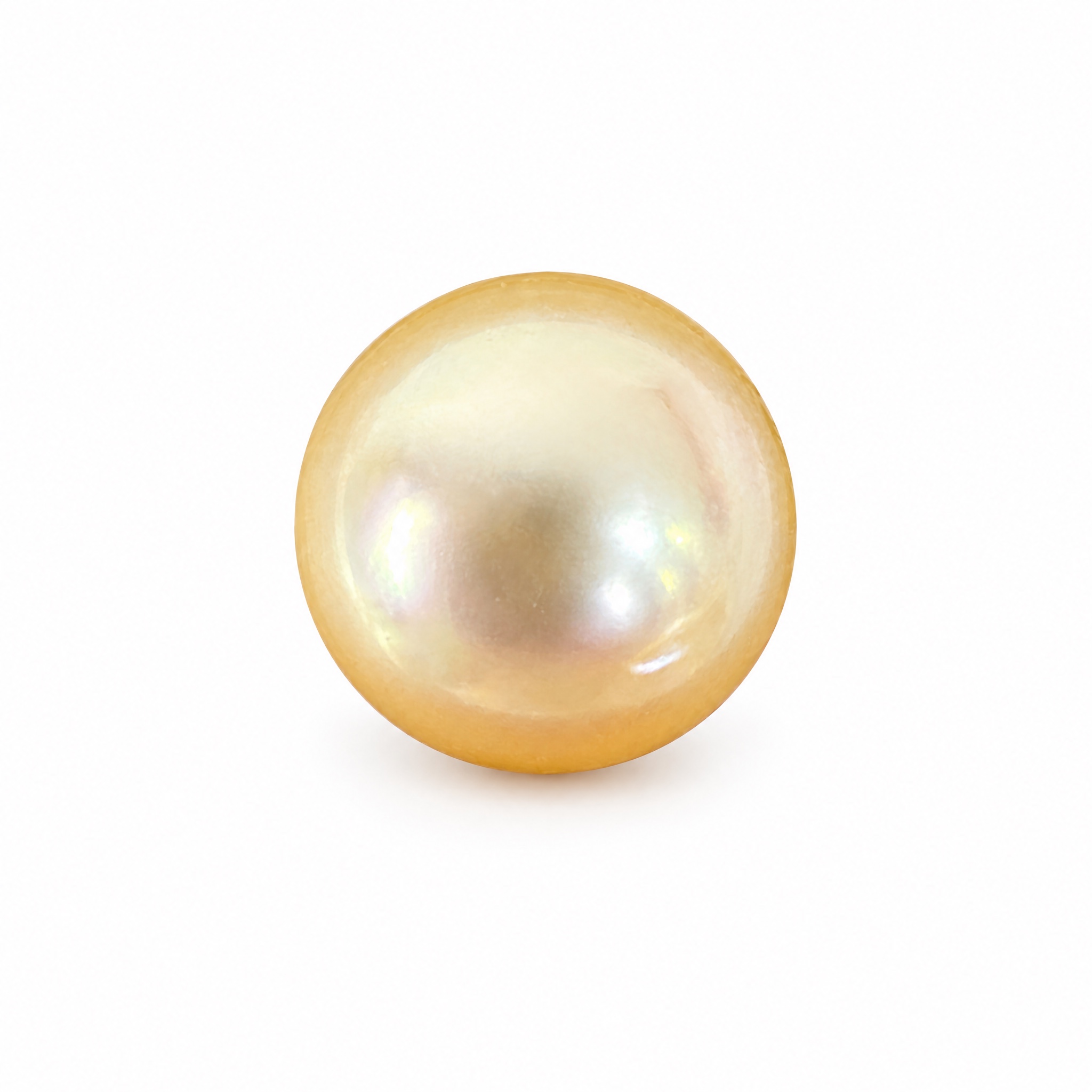 9.04 carat golden South Sea pearl, 10.8mm round, AAA quality, natural undyed colour - Pure Pearls