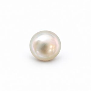 5.725 carat white South Sea pearl, 9.3mm round, AAA quality, undrilled - Pure Pearls