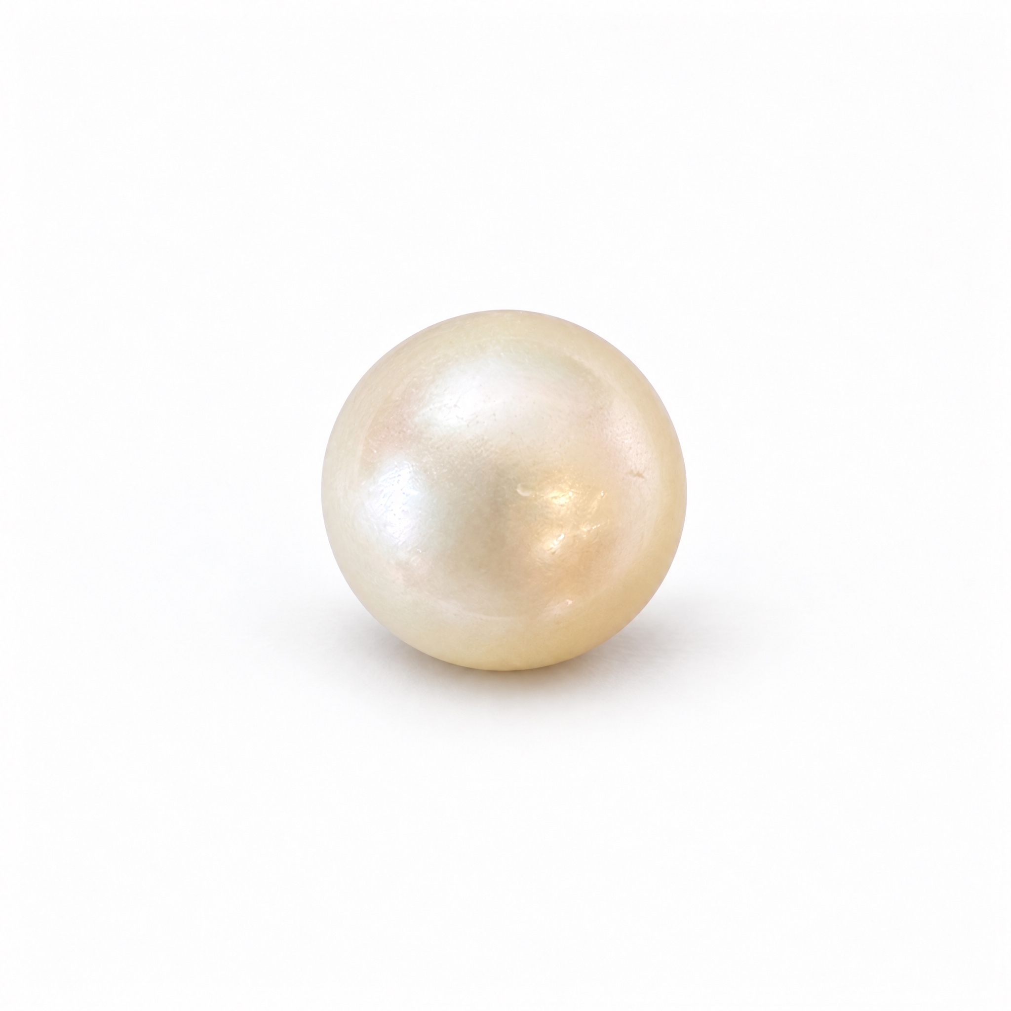 6.14 carat white South Sea pearl, 9.4mm round, AAA quality, undrilled - Pure Pearls