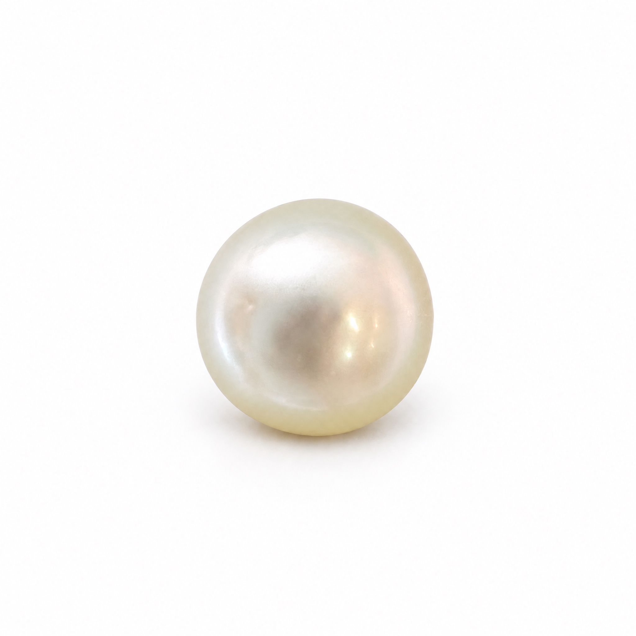 6.71 carat white South Sea pearl, 9.8mm round, AAA quality, undrilled - Pure Pearls